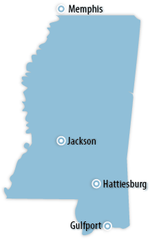 Mississippi Area Map